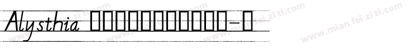 Alysthia 意大利飘逸斜体连笔手写字体转换